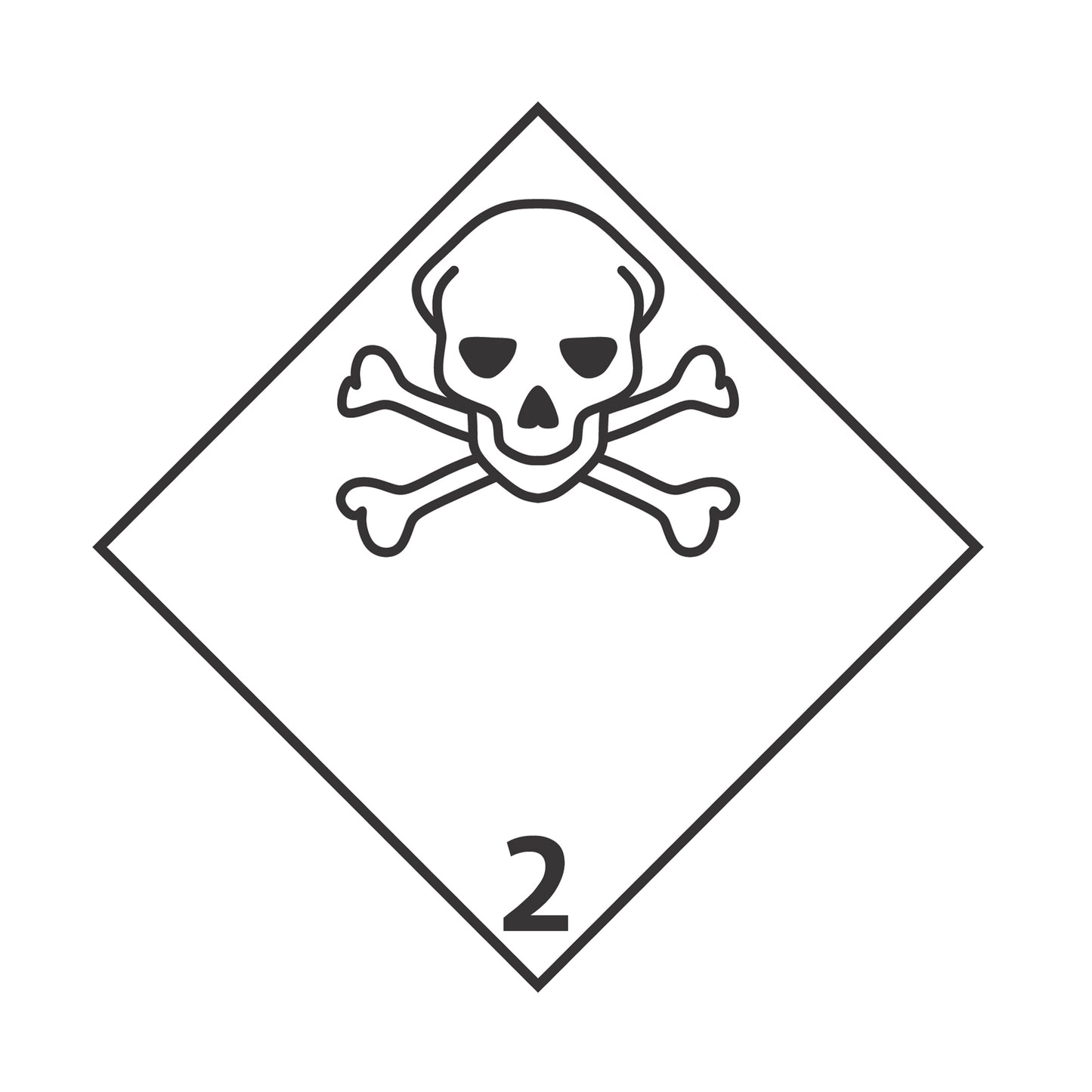 Hazard Class 2: Toxic Gas Placard Sign | Transportation Placards Decal Stickers