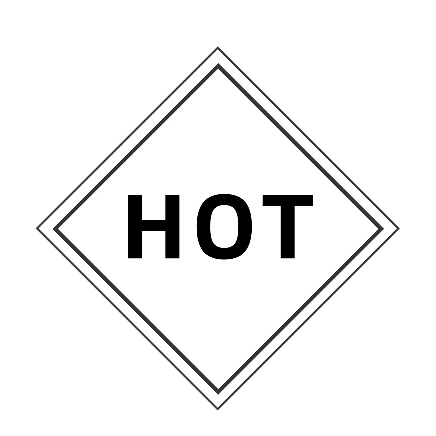 Hazard Class 10: HOT Placard Sign | Transportation Placards Decal Stickers