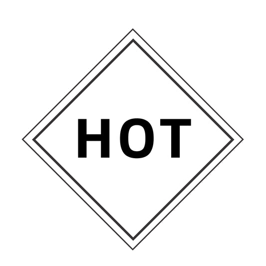 Hazard Class 10: HOT Placard Sign | Transportation Placards Decal Stickers