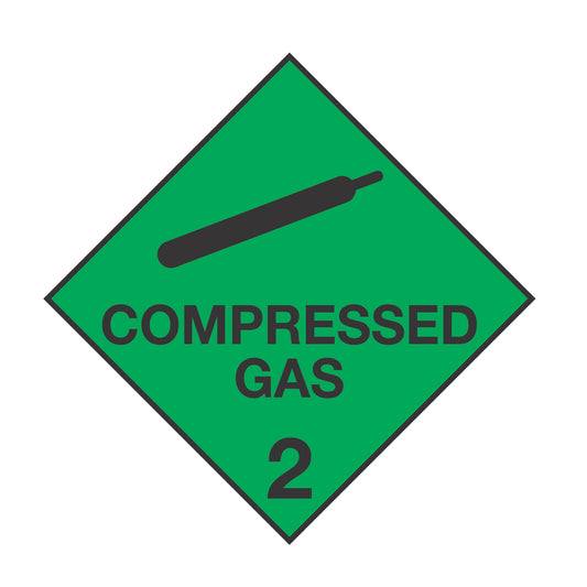 Hazard Class 2: Compressed Gas Placard Sign | Transportation Placards Decal Stickers