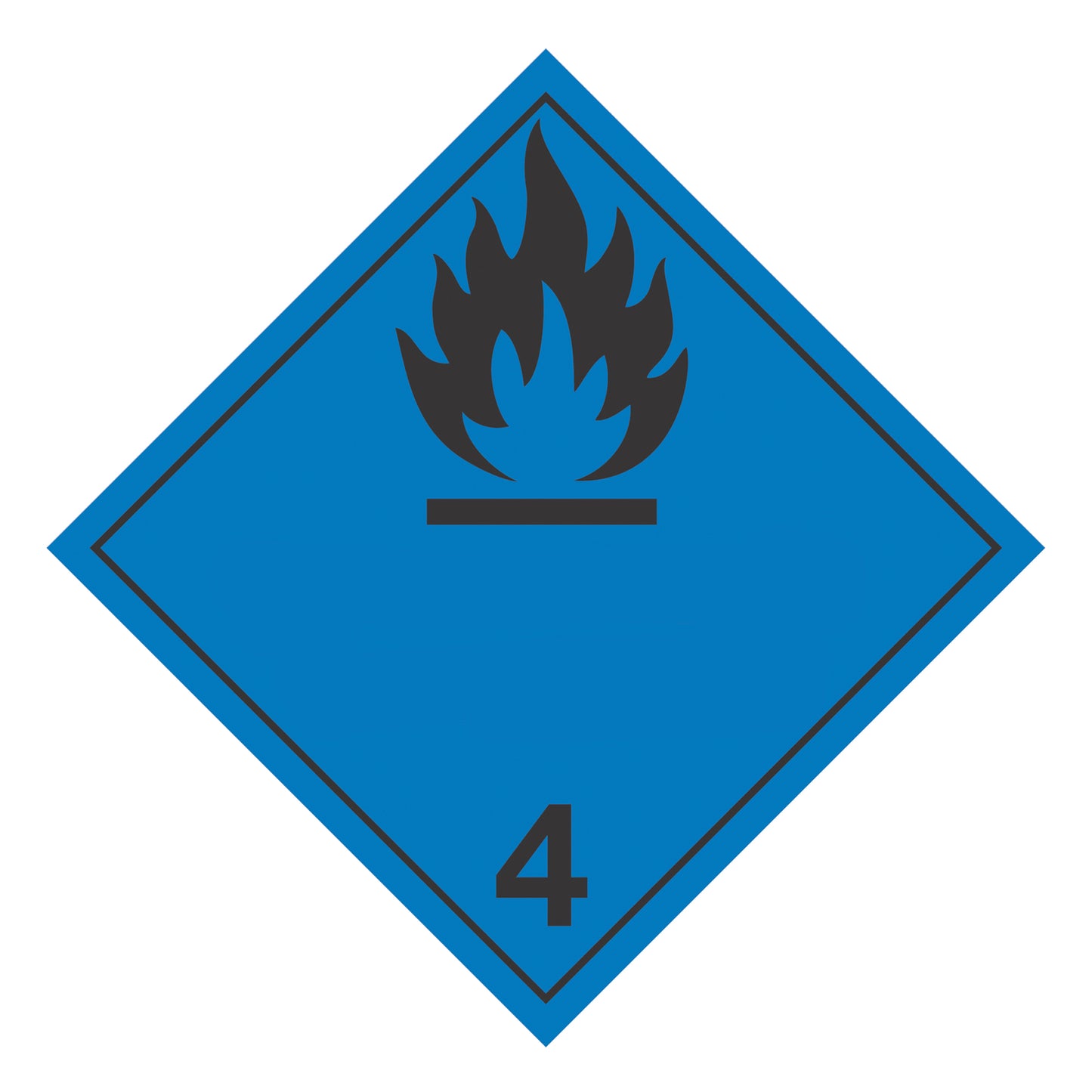 Hazard Class 4: Dangerous When Wet 2 Placard Sign | Transportation Placards Decal Stickers