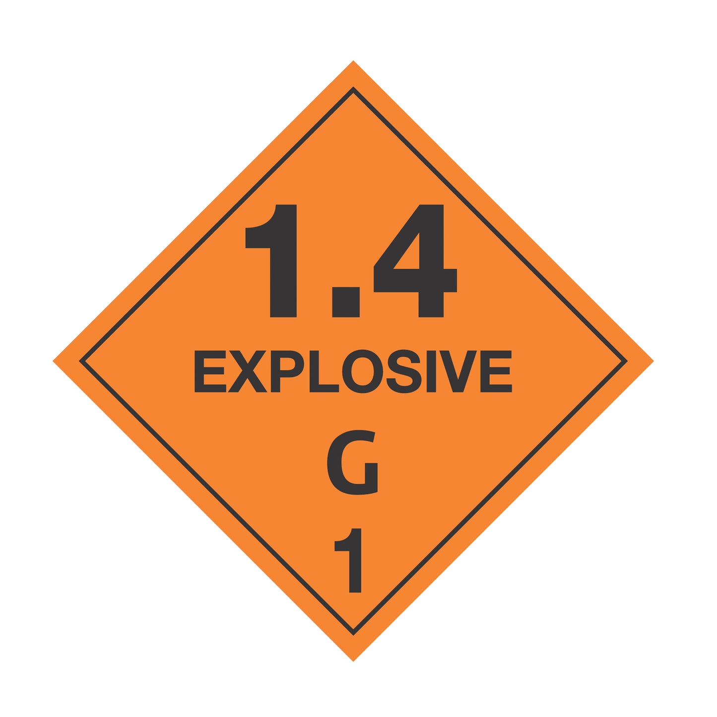 Hazard Class 1: Explosive 1.4G Placard Sign | Transportation Placards Decal Stickers