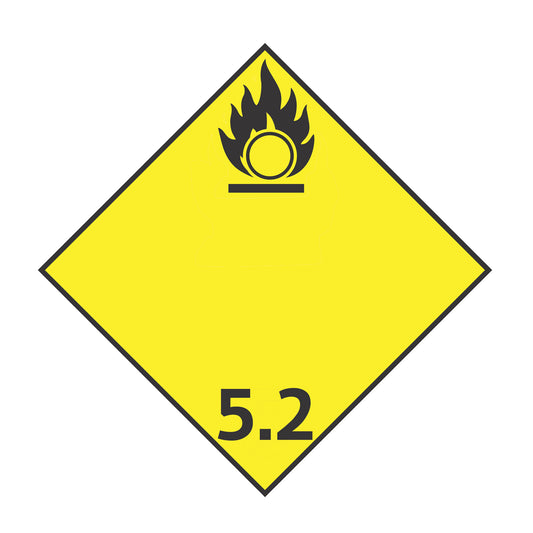 Hazard Class 5: Organic Peroxide 2 Placard Sign | Transportation Placards Decal Stickers