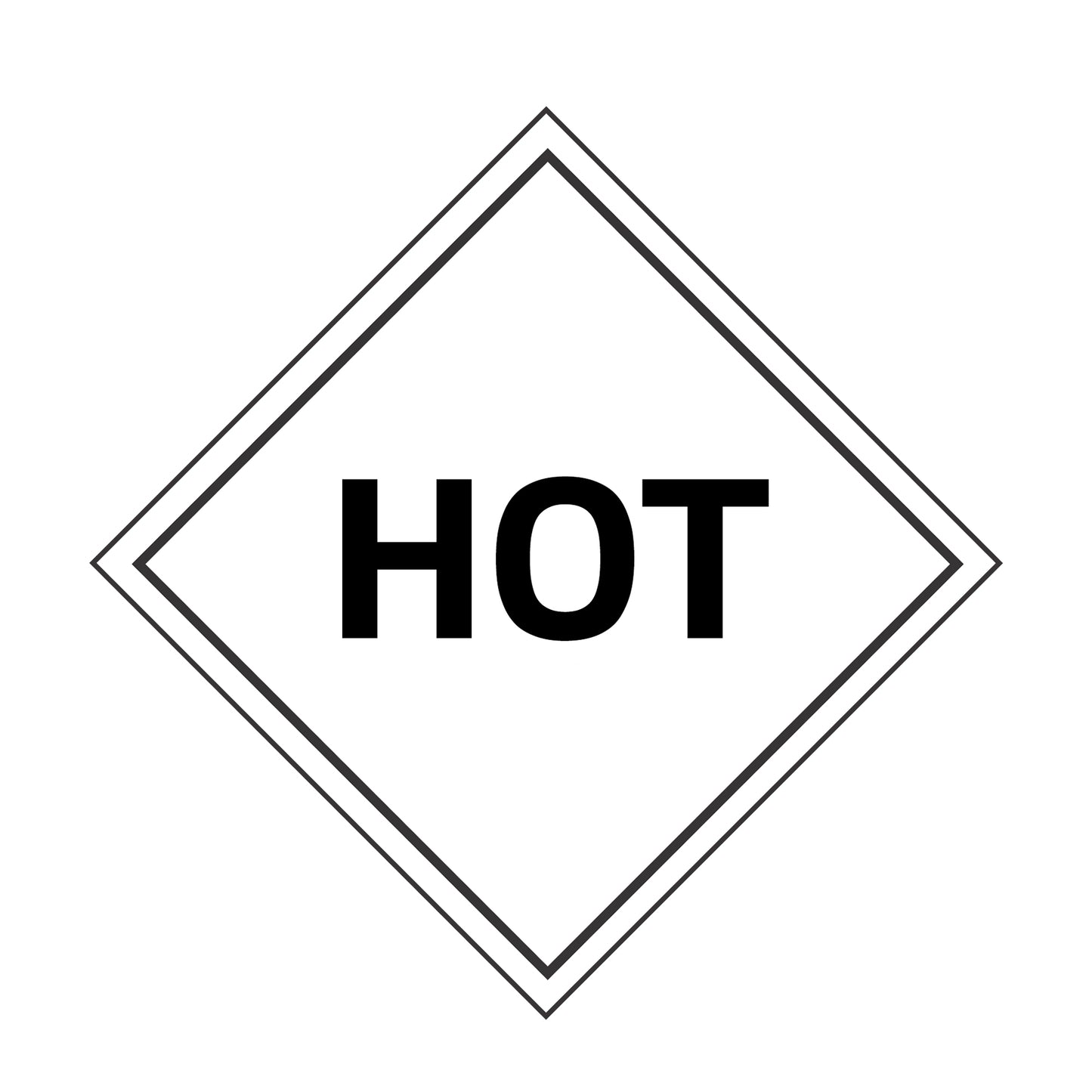 Hazard Class 9: HOT Placard Sign | Transportation Placards Decal Stickers