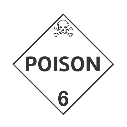 Hazard Class 6: Poison Placard Sign | Transportation Placards Decal Stickers