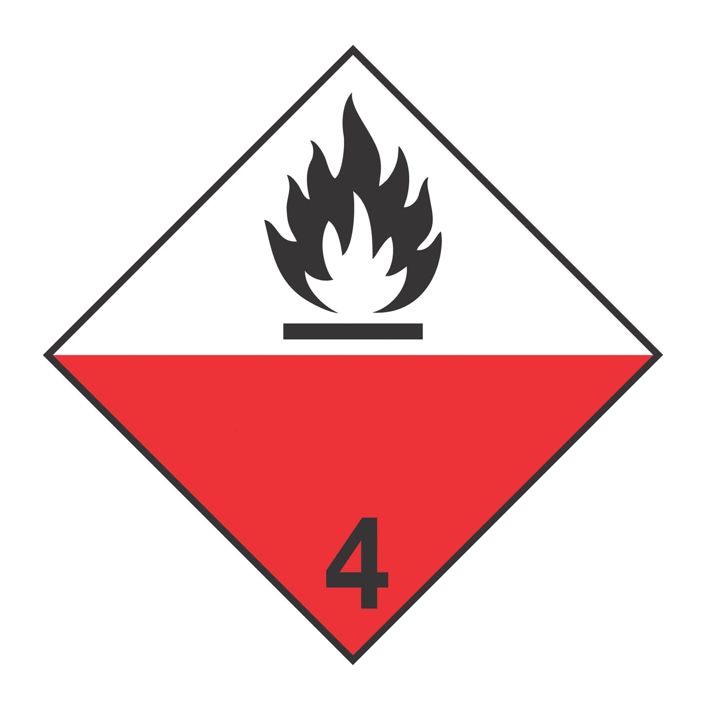 Hazard Class 4: Spontaneously Combustible 2 Placard Sign | Transportation Placards Decal Stickers