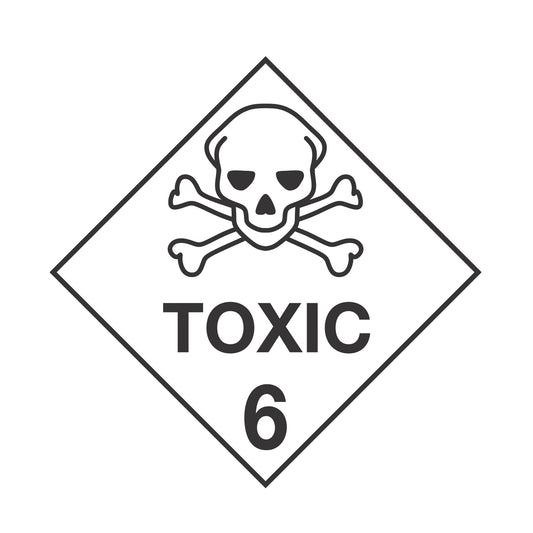 Hazard Class 6: Toxic Placard Sign | Transportation Placards Decal Stickers