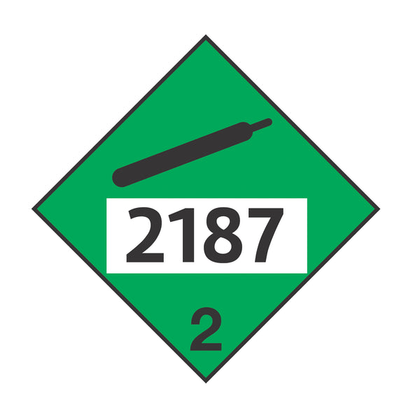 Hazard Class 2: Non-Flammable Gas UN #2187 Placard Sign | Transportati ...
